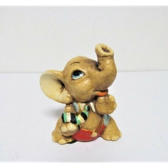 Vintage Tinker Ware Elephant Cosmo handpainted figurine Moorcraft England - Picture 12 of 12